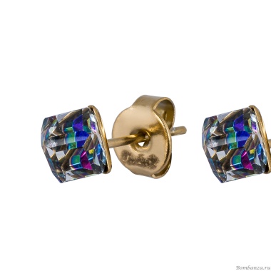 Пусеты Fiore Luna,  Vitrail Medium, SWE2127/1 VM G Пусеты Fiore Luna,  Vitrail Medium, SWE2127/1 VM G